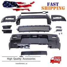 For 2020-2025 Land Rover Defender 90 110 Gloss Black Front+Rear Bumper Body Kits picture