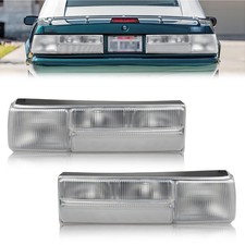 2PCS Clear Lens Rear Tail Lights Brake Signal Lamps For 1987-1993 Ford Mustang picture