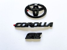 2015-2019 TOYOTA COROLLA Sedan SE GLOSS BLACKOUT EMBLEM OVERLAY KIT picture