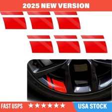 6Pcs Car Wheel Rim Decal Stripe Reflective Stickers Wheels Tire Decoration Red picture