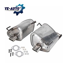 2x Exhaust Muffler w/ Tips For Subaru 2009-2013 Forester 2008-2011 Impreza 2.5L picture