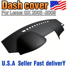 Leather Black Dashboard Pad Dash Cover Mat For Lexus GX470 2003-2009 NO HUD NEW picture