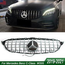 GTR Style Grille Grill W/LED Emblem For Mercedes Benz C300 C43 AMG W205 2019-21 picture