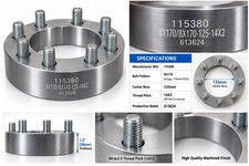 NEW ECCPP 8x170 Wheel Spacers 125mm Bore M14x2.0 Studs 1.5” Thick Qty 2 picture