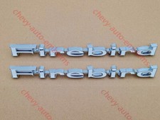 2Pc Silver Fits 1967-69 Firebird Trans Am Front Fender Emblem Badge 9796319 picture