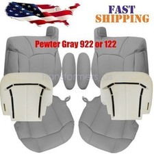 For 1999 2000 2001 2002 Chevy Silverado 1500 2500 Front Seat Cover Pewter Gray picture