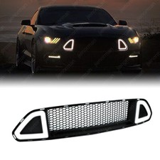 Front Upper Grille Insert Snap on DRL LED Lights Lamps for 15-17 Ford Mustang GT picture