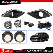 One Set Fog Lights(W/ Bracket) Covers Switch For Mitsubishi Outlander 2016-2020 picture