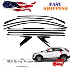 10PCS Window Strip Trim Seal Belt Trim for Cadillac XT4 2019-24 2025 Gloss Black picture