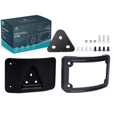 3149 Upgrade Carbon Fiber Curved Laydown License Plate Mount with Frame... picture