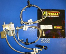Russell 693380 Stainless Steel Braided Brake Line Hose Kit Ford  Mustang 2005-12 picture