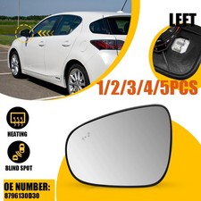 1-5x For ES350 IS250 IS350 Heated Blind Spot Left Driver Side Mirror Glass picture