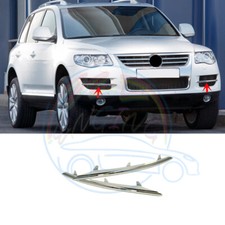L&R Chrome Front Bumper Grille Molding Trims For VW Volkswagen Touareg 2008-2010 picture