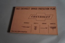 1963 OEM Chevrolet Corvette Impala II Protection Plan Manual + Card picture
