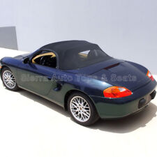 Porsche Boxster Convertible Top 97-02 in Black Stayfast Cloth with Glass Window picture