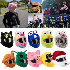 Moto Helmet Protection Headgear Cover Cartoon Plush Halloween Motorcycle Hat,1pc picture