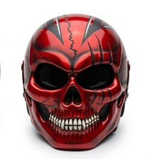 Helmet Skeleton skull Red black  Dot and ECE picture