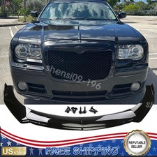 Glossy Black Front Bumper Lip 4PCS Body Fits For Chrysler 300C SRT8 picture