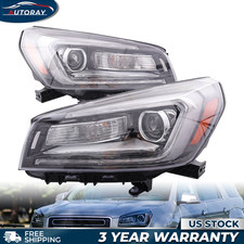 For 2013-2017 GMC Acadia Pair Halogen Headlights w/ LED DRL Projector W/Bulb picture
