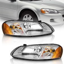 Pair Headlights Assembly For 2001-2006 Dodge Stratus/2001-2003 Chrysler Sebring picture