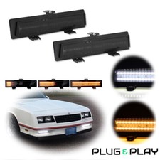 For 81-88 Chevrolet Monte Carlo SS Smoked Switchback LED Parking Signal Lights picture