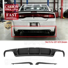 For Dodge Charger RT SXT SE 2011-14 Carbon Fiber Shark Fin Rear Bumper Diffuser picture