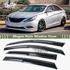 FITS 2011-2014 HYUNDAI SONATA 3D WAVY MUGEN STYLE WINDOW VISOR RAIN GUARD VENT picture