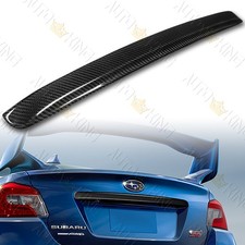 FIT 15-21 SUBARU WRX STI SEDAN REAL CARBON FIBER REAR TRUNK PLATE COVER TRIM picture