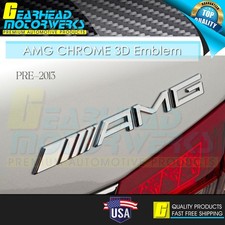 AMG Emblem Chrome Rear Trunk 3D Badge A C E S CL SL G Pre-2013 for Mercedes Benz picture
