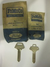 NOS 65 66 Ford Galaxie 500 LTD XL Key Blank Set Ignition Door Trunk 1965 1966 picture