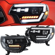 Pair Projector LED Headlights for 2012-2015 Toyota Tacoma w/Startup & Sequential picture