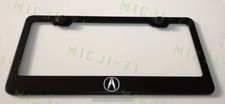 Laser Engraved Etched Acura Logo Stainless Steel License Black Plate Frame picture