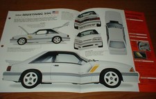 1989 Saleen Mustang SSC Original Imp Brochure Poster White 87-93 5.0 Lx 89 picture