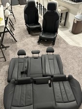 20-24 AUDI A4 S-LINE SEAT SET FRONT & REAR LEATHER BLACK OEM garage kept  picture