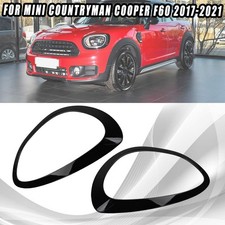 Black Headlight Ring Bezel Cover Trim For Mini Cooper Countryman F60 2017-2024 picture