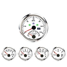 W PRO 5 Gauge Set 85mm GPS Speedometer Tachometer 120 MPH Turn Signal High Beam picture