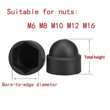 10 PCS M10 PE Plastic Outer Hexagon Screw Nut Protective Cover Caps picture