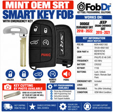 MINT OEM SRT DODGE DURANGO JEEP GRAND CHEROKEE SMART KEY M3N-40821302 picture