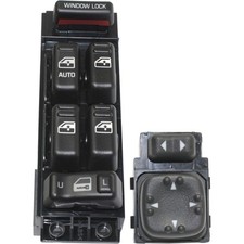 Window Switch Kit For 2000-2002 Chevrolet Tahoe Black 6 Button Front Driver Side picture