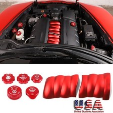 Red Engine Cabin Fluid Switch Intake Manifold Cover Set For Corvette C6 05-13 US picture