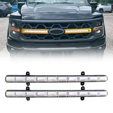 For 2024+ Ford F150 Tremor Clear Lens Amber DRL Dynamic Sequential Turn Signals picture