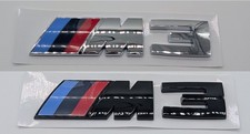 M3 BADGE FOR REAR TRUNK GLOSS BLACK OR CHROME 120mm x 25mm picture