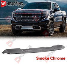 For 2022-2024 GMC Sierra 1500 Smoke Chrome Front Upper Top Grille Molding Trim picture