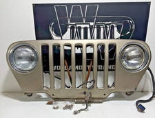 LIGHT KHAKI PJC Complete Grille Headlights & Harness 97-06 Jeep TJ Wrangler picture