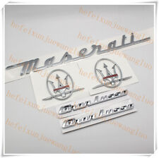 5pc Chrome Red Set Emblem GranLusso For Maserati R & L Side Trunk Badges picture