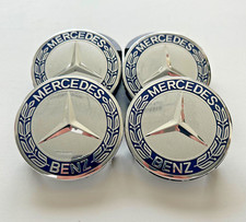 4x Dark Blue Wheel Center Caps Hub Cover Rim for Mercedes picture