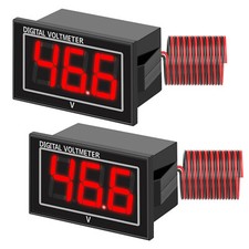 2Pcs 5-130V Digital Voltmeter Battery Voltage Meter Motorcycle Golf Cart Battery picture
