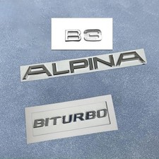 Gloss Chrome For Alpina B3 Biturbo Car Trunk Emblem Badge Sticker Replace 1 Set picture