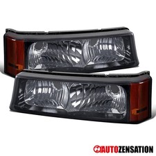 Fit 2003-2007 Chevy Silverado Avalanche Smoke Bumper Lights Signal Parking Lamps picture