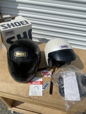 Vintage Shoei Racing Motorcycle Helmet White Rare & Black Helmet Lot Extras picture